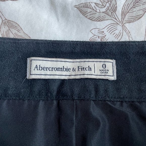 Abercrombie Black Faux Suede Lace Up Mini Skirt 0 Whimsigoth Grunge Witchy Boho - Picture 5 of 8